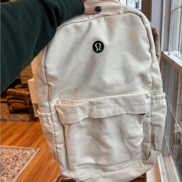lululemon athletica New Crew 22L durable canvas light ivory Backpack main image 5